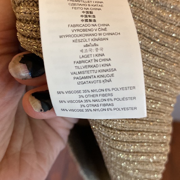 NWOT, never worn stretchy gold knit Michael Kors dress size small. gorgeous! - Picture 7 of 7